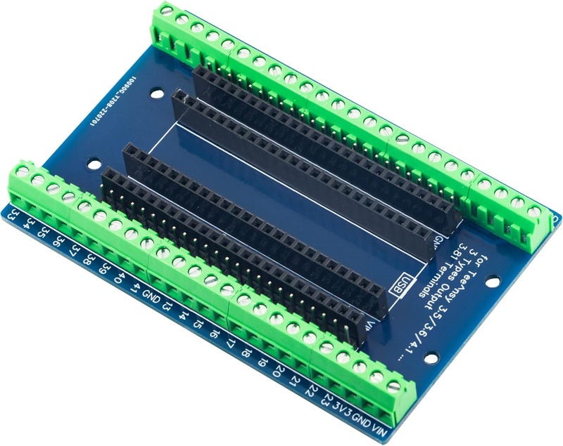 whiteeeen Screw Terminal Expansion Board 3 Types Output Breakout Board for Teensy 3.5/3.6/4.1 Module Compatible with Arduino - Image 2